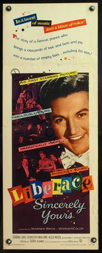 5r526 SINCERELY YOURS insert '55 famous pianist Liberace brings a crescendo of love to empy lives!
