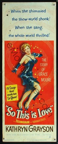 5r542 SO THIS IS LOVE insert '53 art of sexy Kathryn Grayson as shimmy dancer Grace Moore!