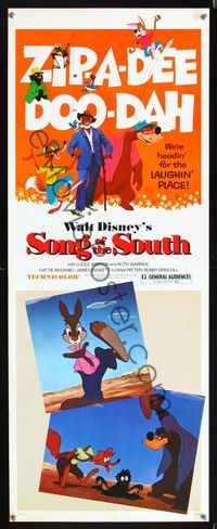 5r546 SONG OF THE SOUTH insert R80 Walt Disney, Uncle Remus, Br'er Rabbit & Br'er Bear!