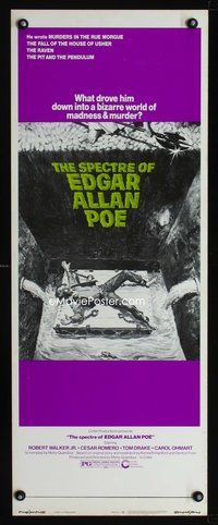 5r555 SPECTRE OF EDGAR ALLAN POE insert '74 what drove him to a bizarre world of madness & murder?