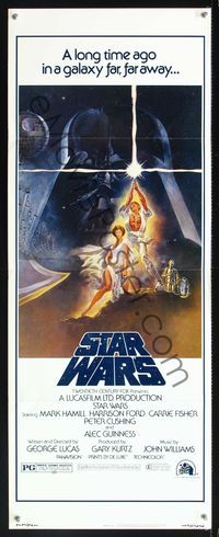 5r565 STAR WARS insert '77 George Lucas classic sci-fi epic, great art by Tom Jung!