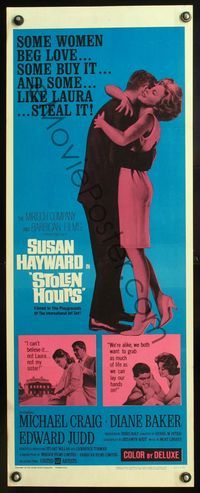 5r570 STOLEN HOURS insert '63 Susan Hayward, they say she uses men like pep-up pills!
