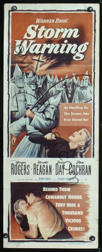 5r572 STORM WARNING insert '51 Ginger Rogers, Ronald Reagan, art of KKK members w/burning cross!