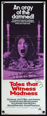 5r601 TALES THAT WITNESS MADNESS insert '73 wacky screaming head on food platter horror image!
