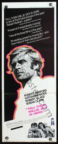 5r610 TELL THEM WILLIE BOY IS HERE insert '70 super c/u of Robert Redford + with Katharine Ross!