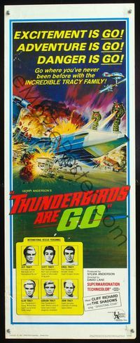 5r628 THUNDERBIRDS ARE GO insert '66 marionette puppets, really cool sci-fi action artwork!