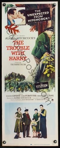 5r643 TROUBLE WITH HARRY insert '55 Alfred Hitchcock, Edmund Gwenn, Shirley MacLaine