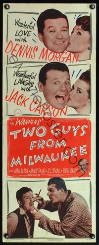 5r646 TWO GUYS FROM MILWAUKEE insert '46 Dennis Morgan, Jack Carson, Joan Leslie, Janis Paige