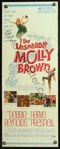 5r654 UNSINKABLE MOLLY BROWN insert '64 Debbie Reynolds, get out of the way or hit in the heart!