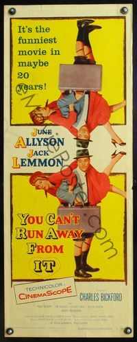5r695 YOU CAN'T RUN AWAY FROM IT insert '56 Lemmon & Allyson in remake of It Happened One Night!
