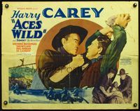 5s009 ACES WILD 1/2sh '37 tough Harry Carey threatens to beat up man holding rock over head!