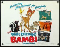 5s051 BAMBI 1/2sh R75 Walt Disney cartoon deer classic, great art with Thumper & Flower!