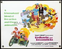 5s059 BEDKNOBS & BROOMSTICKS 1/2sh R79 Walt Disney, Angela Lansbury, great cartoon art!