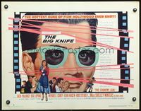 5s067 BIG KNIFE 1/2sh '55 Aldrich, great c/u image of movie star Jack Palance in wacky glasses!