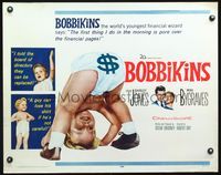 5s077 BOBBIKINS 1/2sh '59 pretty Shirley Jones & diapered baby financial wizard!