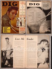 5v110 DIG magazine January 1957, great portrait of Elvis Presley from Love Me Tender!