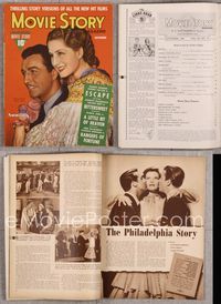 5v116 MOVIE STORY magazine November 1940, Norma Shearer & Robert Taylor in Escape!