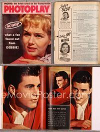5v126 PHOTOPLAY magazine April 1959, Debbie Reynolds super close up, pinups of Ricky Nelson!