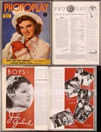 5v129 PHOTOPLAY magazine December 1940, portrait of Judy Garland in cool outfit by Paul Hesse!