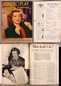 5v130 PHOTOPLAY magazine December 1942, Greer Garson by Paul Hesse, advice column by Bette Davis!