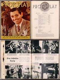 5v135 PHOTOPLAY magazine July 1938, great smiling portrait of Clark Gable by George Hurrell!