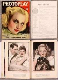 5v137 PHOTOPLAY magazine June 1934, great super c/u art of Carole Lombard by Earl Christy