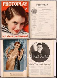 5v138 PHOTOPLAY magazine March 1934, great super close up art of Norma Shearer by Earl Christy!