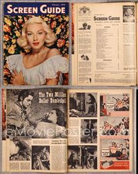 5v151 SCREEN GUIDE magazine February 1946, Lana Turner from Postman Always Rings Twice by Carpenter