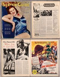 5v153 SCREEN GUIDE magazine June 1940, sexy photo portrait of Rita Hayworth in swimsuit!
