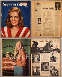 5v154 SCREEN GUIDE magazine June 1946, close portrait of Lizabeth Scott by Bruce Bailey!