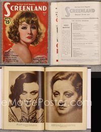 5v156 SCREENLAND magazine June 1932, head & shoulders artwork of sexy Greta Garbo by A.D. Neville!