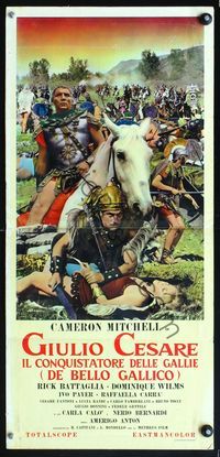 5w480 CAESAR THE CONQUEROR Italian locandina '62 Cameron Mitchell as Julius Caesar by Atabbri!