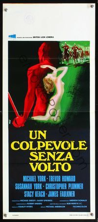 5w491 CONDUCT UNBECOMING Italian locandina '75 super sexy Avelli art, unspeakable crime!
