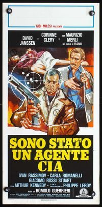 5w495 COVERT ACTION Italian locandina '78 Sono stato un agente C.I.A., art of David Janssen!