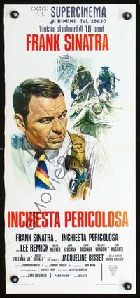 5w504 DETECTIVE Italian locandina R74 art of Frank Sinatra as gritty New York City cop by Casaro!