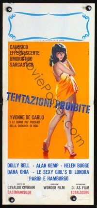 5w535 FORBIDDEN TEMPTATIONS Italian locandina '65 Tentazioni proibite, sexy Carlo Nistri art!