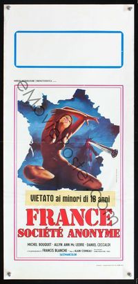 5w540 FRENCH ANONYMITY SOCIETY Italian locandina '74 super sexy artwork of nude woman by Piovano!