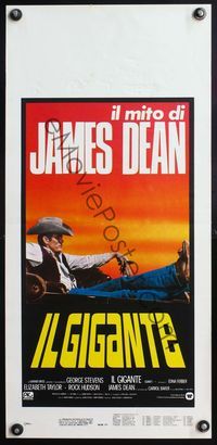 5w549 GIANT Italian locandina R83 classic art of James Dean, George Stevens directed!
