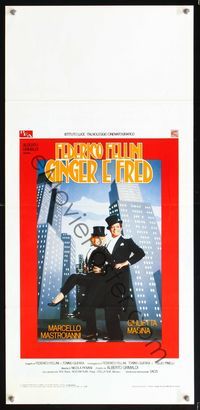 5w550 GINGER & FRED Italian locandina '86 Federico Fellini's Ginger e Fred, Marcello Mastroianni!