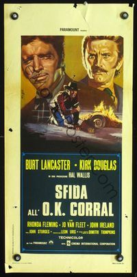5w556 GUNFIGHT AT THE O.K. CORRAL Italian locandina R75 Nistri art of Burt Lancaster, Kirk Douglas!