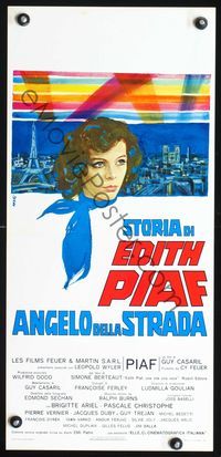 5w655 PIAF: THE EARLY YEARS Italian locandina '74 Avelli artwork of Brigitte Ariel as Edith Piaf!