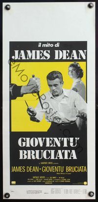 5w665 REBEL WITHOUT A CAUSE Italian locandina R70s James Dean was a bad boy from a good family!