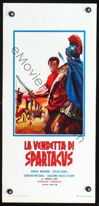5w667 REVENGE OF SPARTACUS Italian locandina R70s Roger Browne, La vendetta di Spartacus, Aller art!