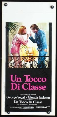 5w735 TOUCH OF CLASS Italian locandina '73 art of George Segal arguing with Glenda Jackson!