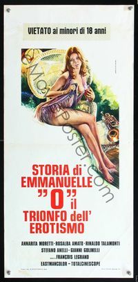 5w755 WHEN GIRLS TRUMPET FOR MANOEUVRES Italian locandina '74 sexy Ferrari art of girl!