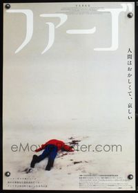 5w161 FARGO Japanese '96 a homespun murder story from the Coen Brothers, dead body in snow image!