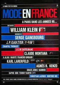 5w296 MODE IN FRANCE Japanese '85 William Klein French fashion documentary!