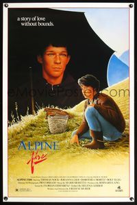 5x035 ALPINE FIRE 1sh '85 Hohenfeuer, Swiss coming of age, great art by Topazio!