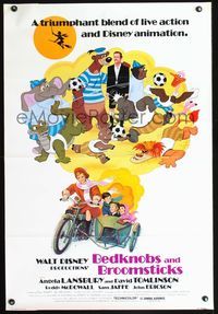 5x082 BEDKNOBS & BROOMSTICKS 1sh R79 Walt Disney, Angela Lansbury, great cartoon art!