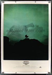 6a156 ROSEMARY'S BABY linen 40x60 '68 Roman Polanski, Mia Farrow, creepy baby carriage horror image!